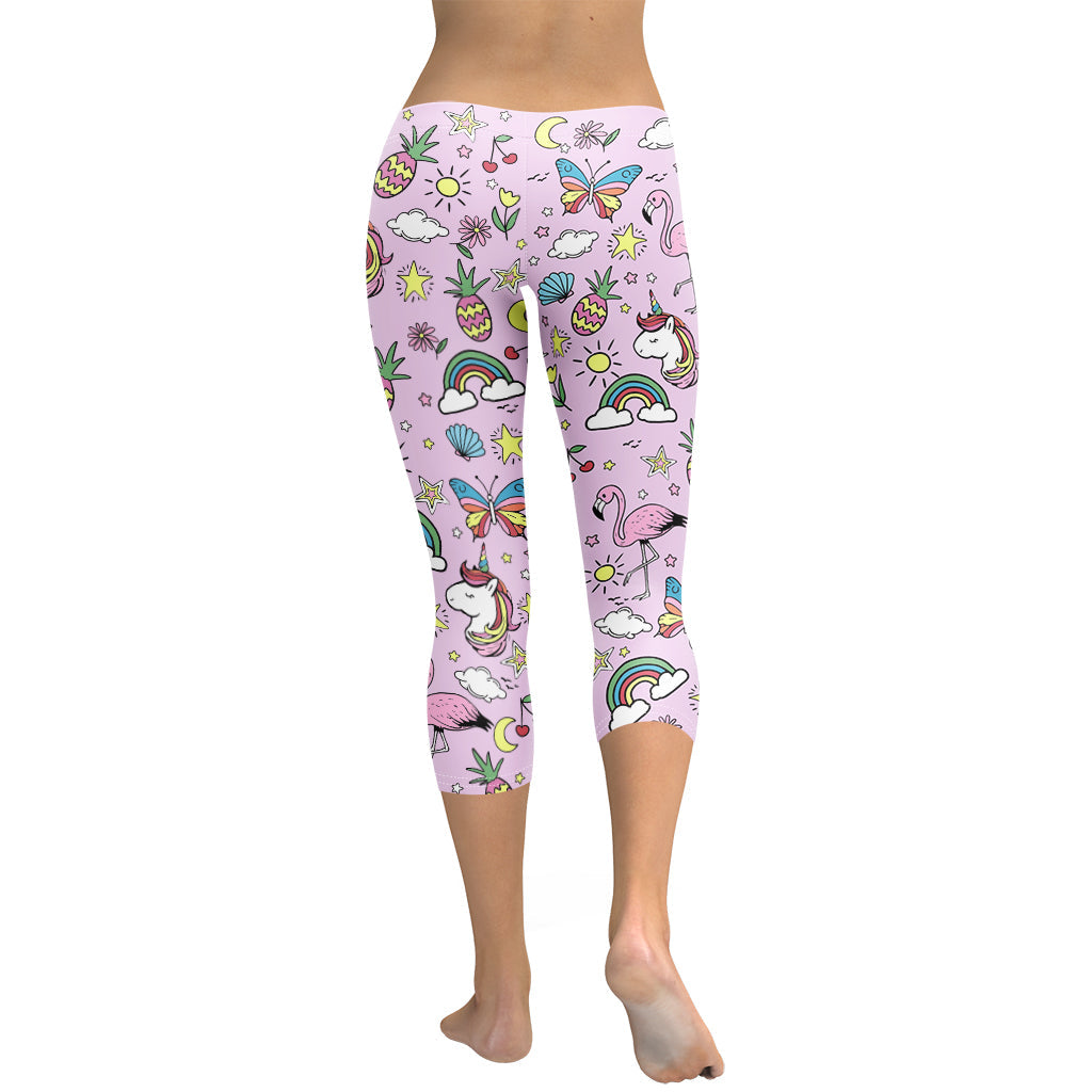Unicorn Print Capris