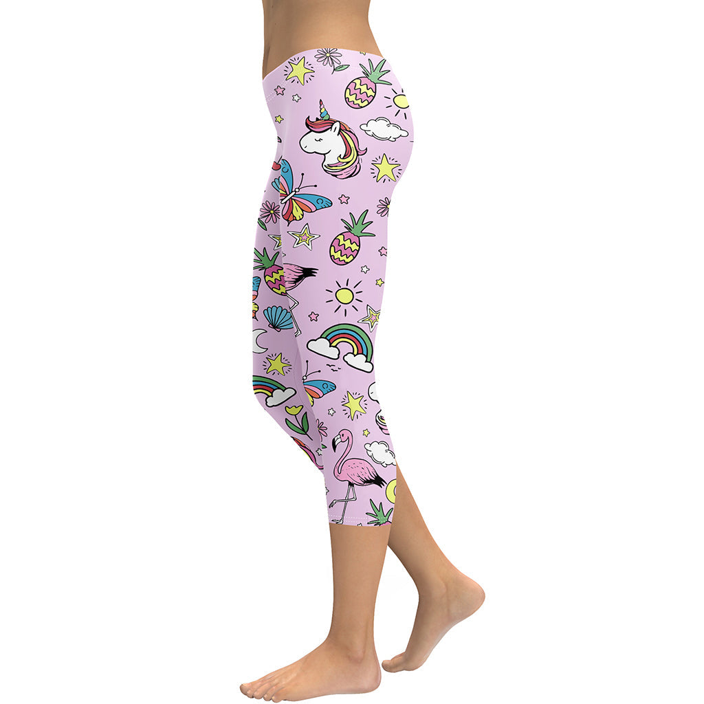 Unicorn Print Capris