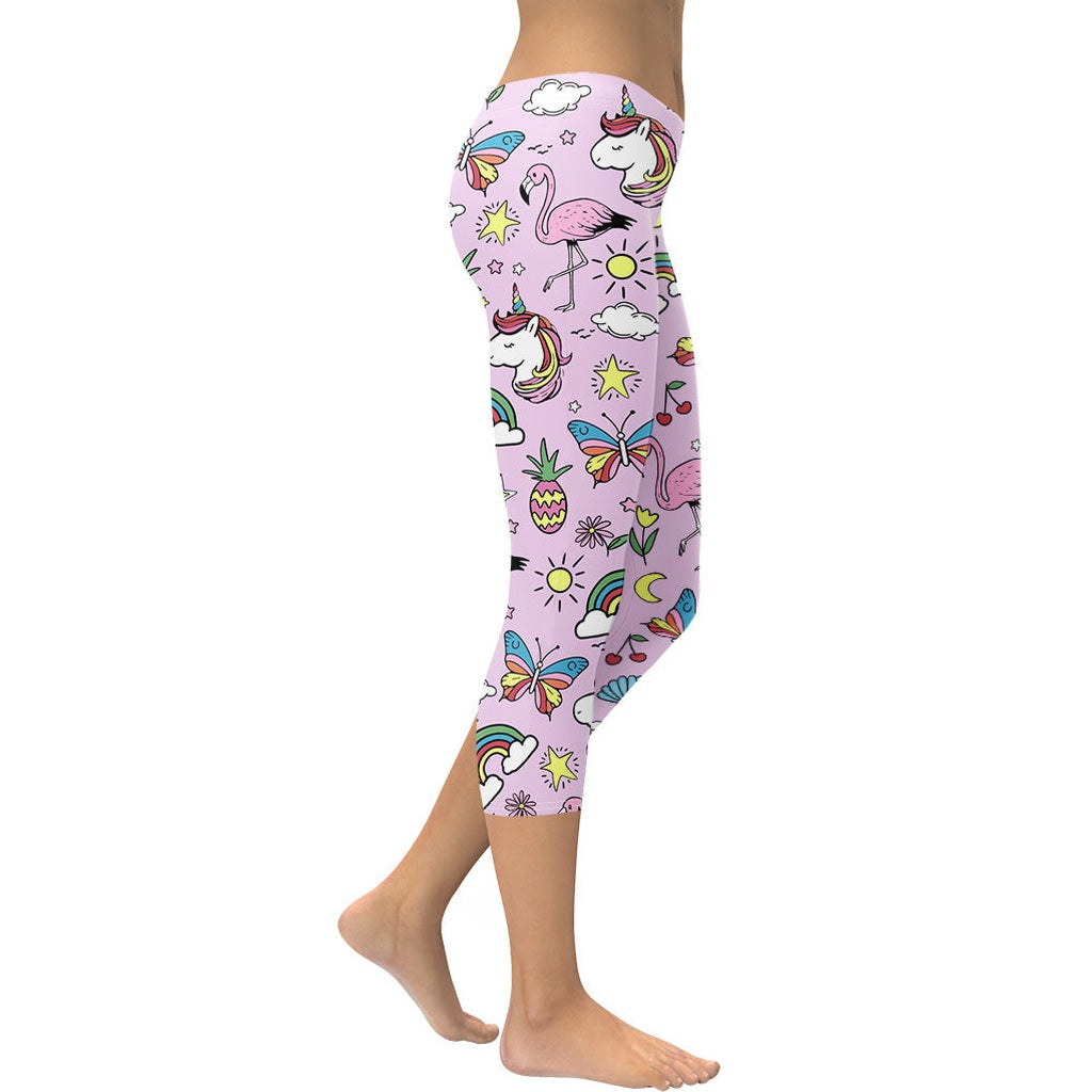 Unicorn Print Capris