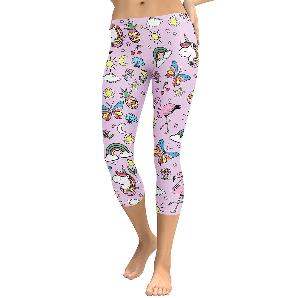 Unicorn Print Capris