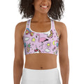 Unicorn Print Sports Bra