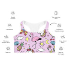 Unicorn Print Sports Bra