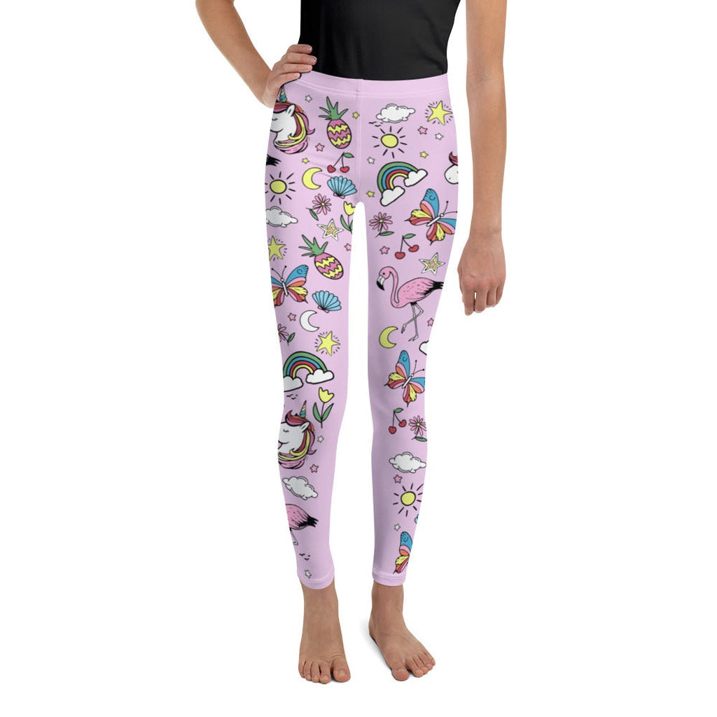 Unicorn Print Youth Leggings