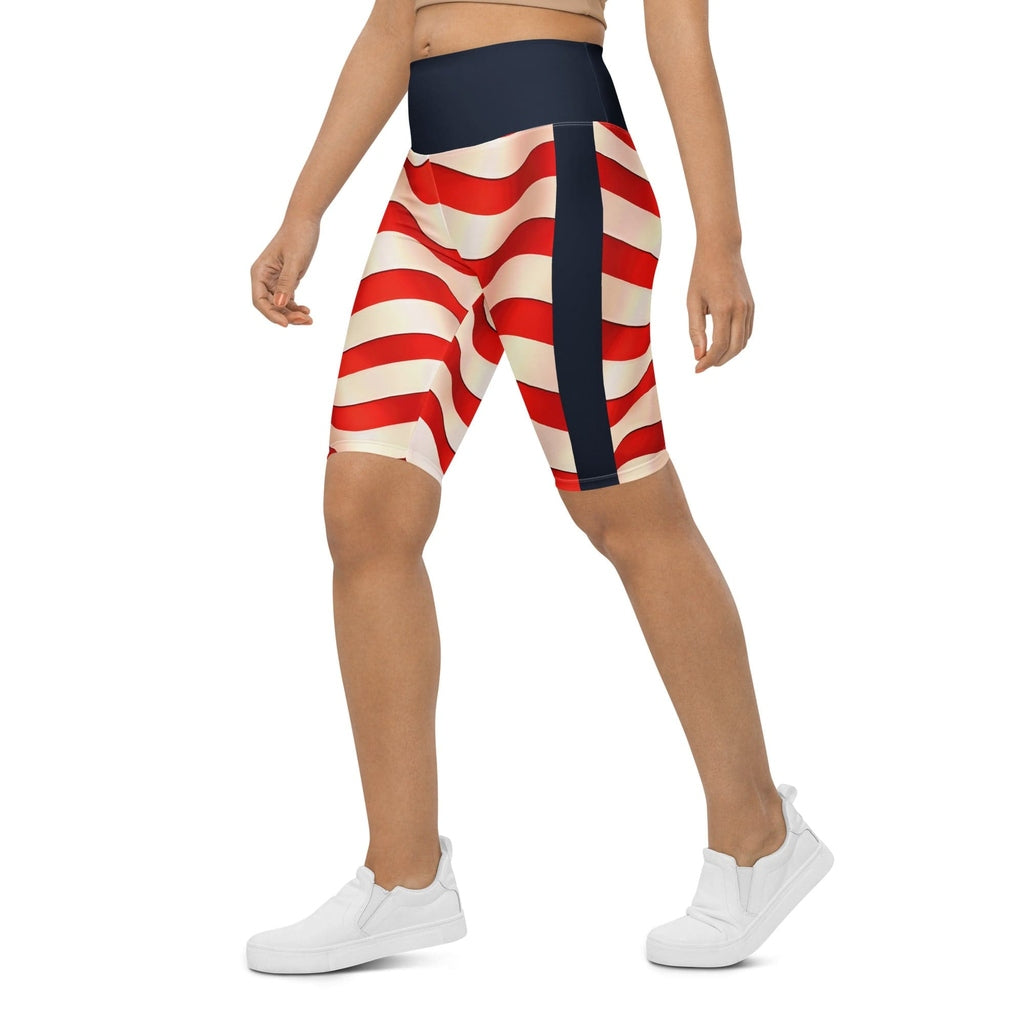 USA Flag Biker Shorts