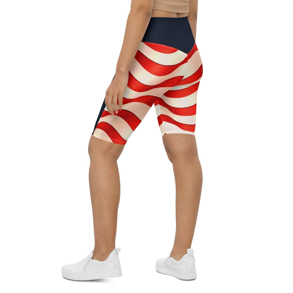USA Flag Biker Shorts