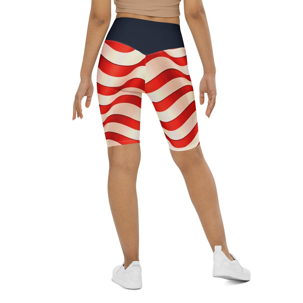 USA Flag Biker Shorts
