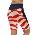 USA Flag Biker Shorts