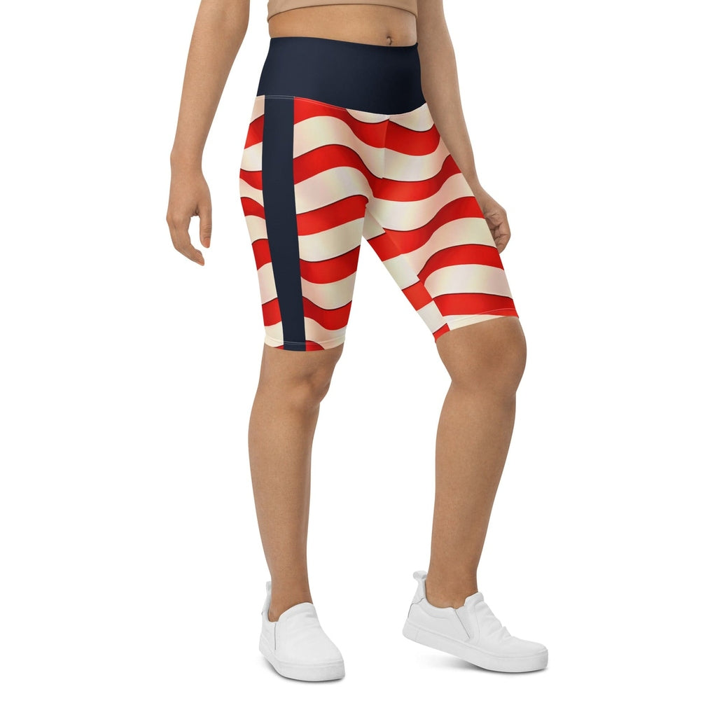 USA Flag Biker Shorts