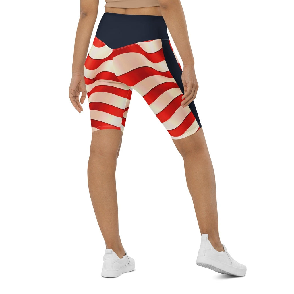 USA Flag Biker Shorts