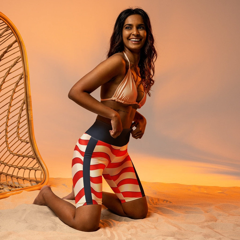 USA Flag Biker Shorts