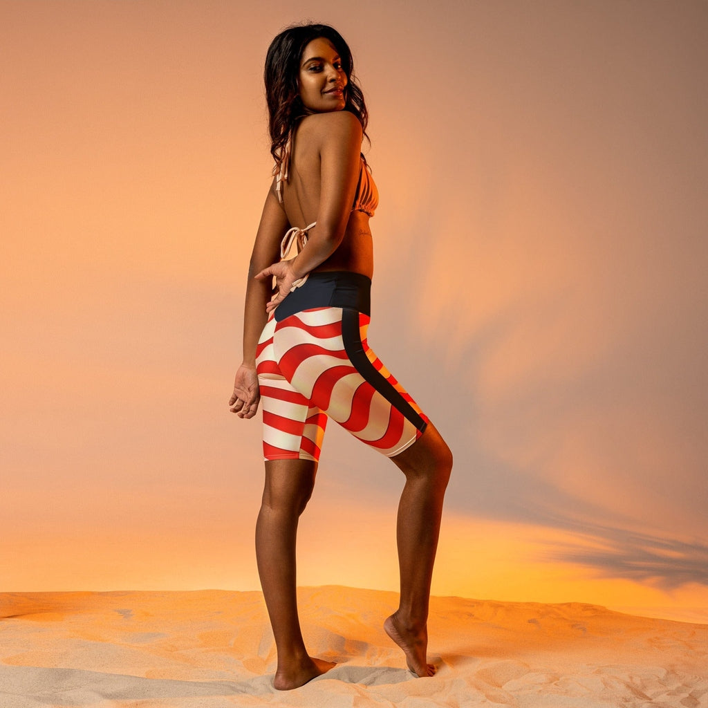 USA Flag Biker Shorts