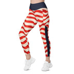 USA Flag Leggings With Pockets