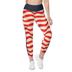 USA Flag Leggings With Pockets