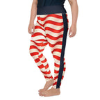 USA Flag Plus Size Leggings