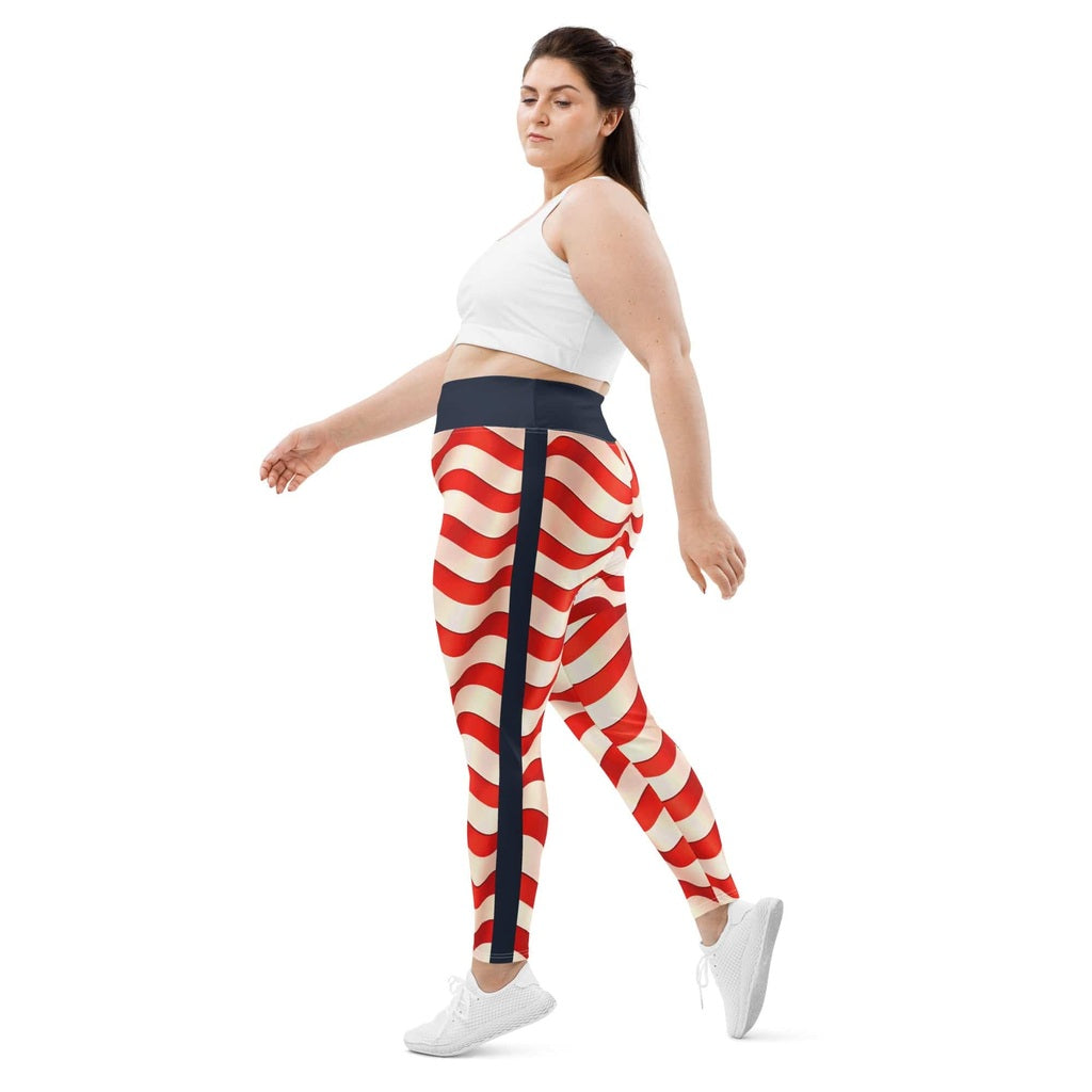 USA Flag Plus Size Leggings