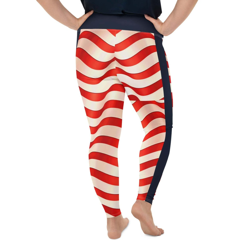 USA Flag Plus Size Leggings