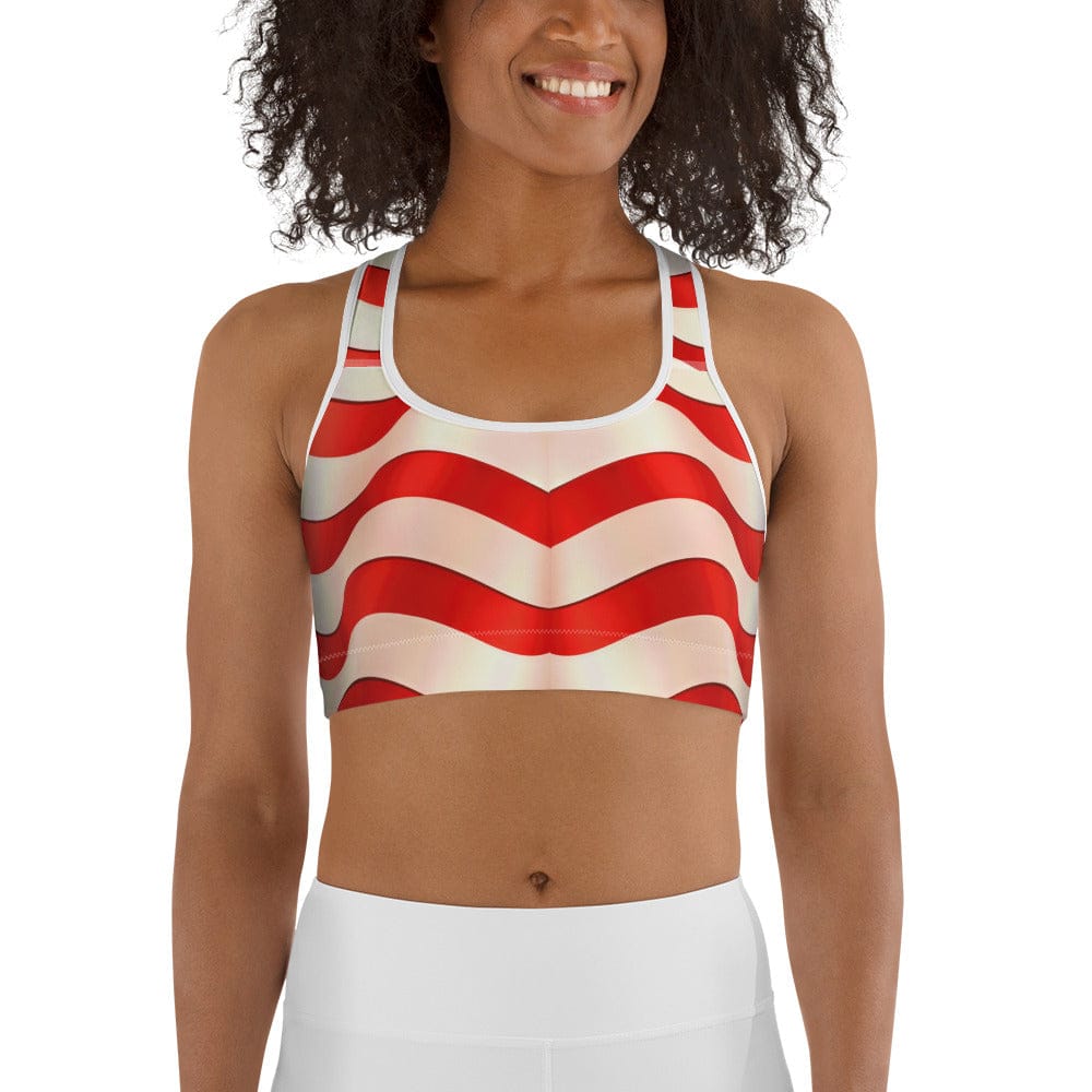USA Flag Sports Bra