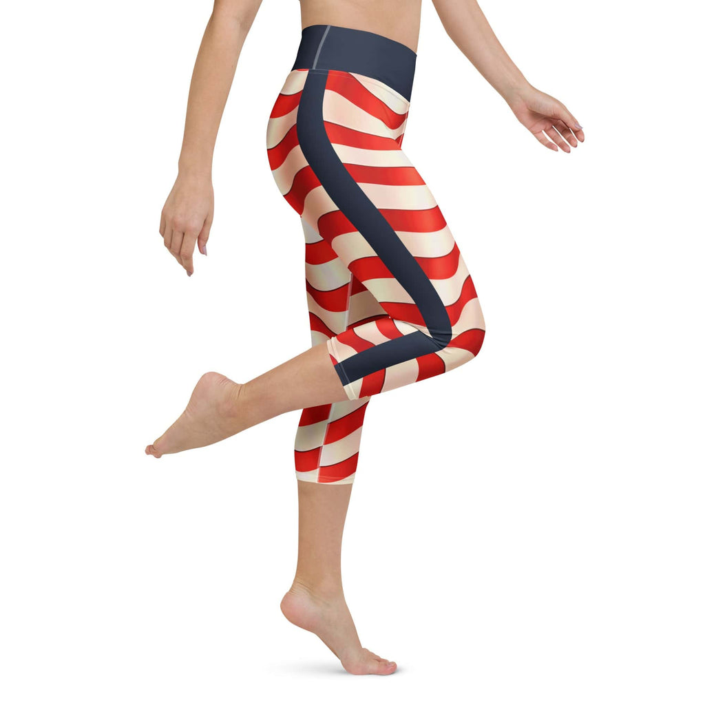 USA Flag Yoga Capris