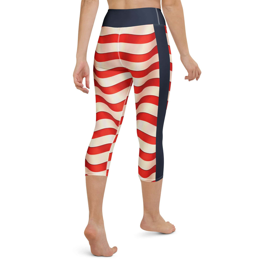 USA Flag Yoga Capris