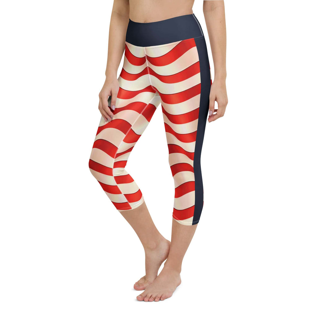 USA Flag Yoga Capris