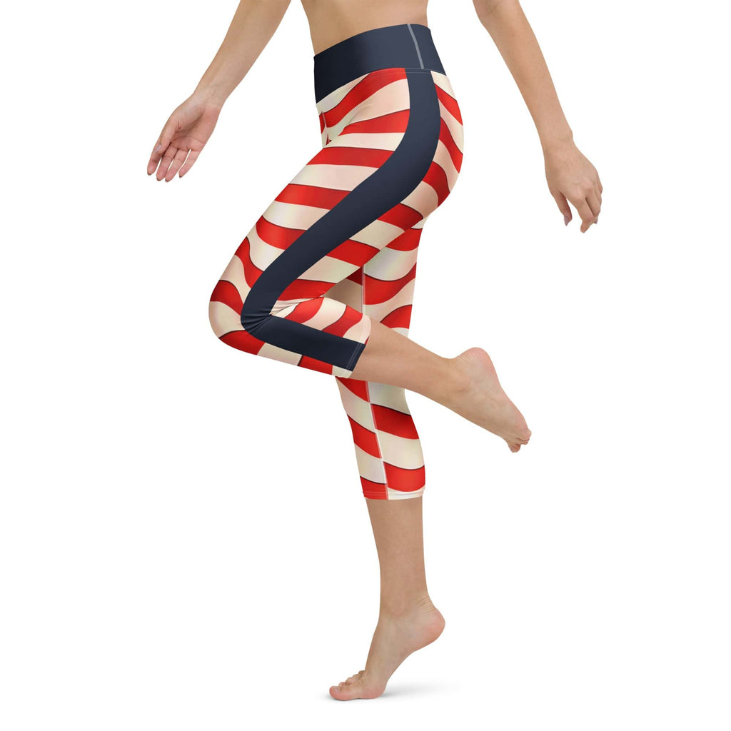 USA Flag Yoga Capris