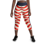 USA Flag Yoga Capris