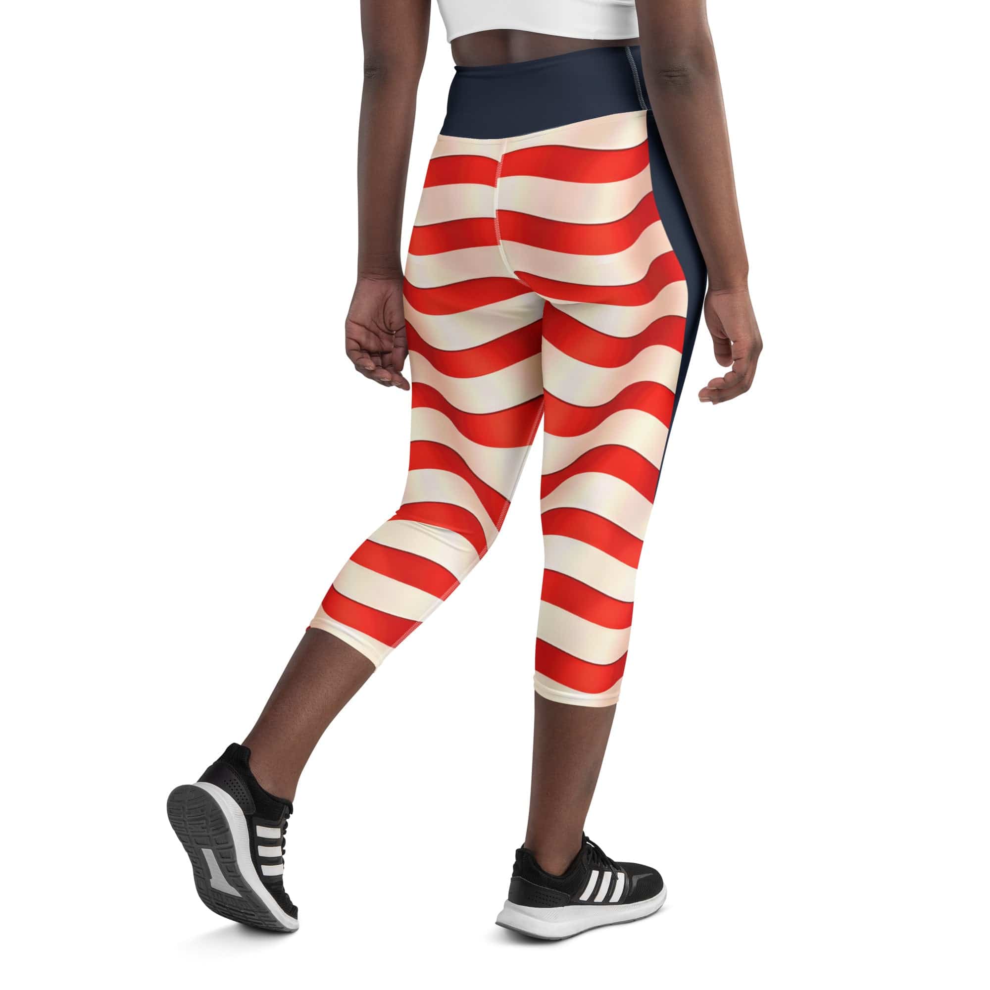 USA Flag Yoga Capris