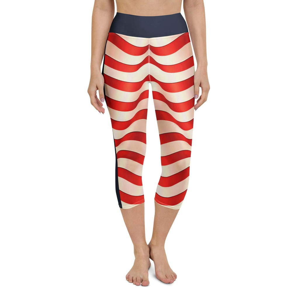 USA Flag Yoga Capris