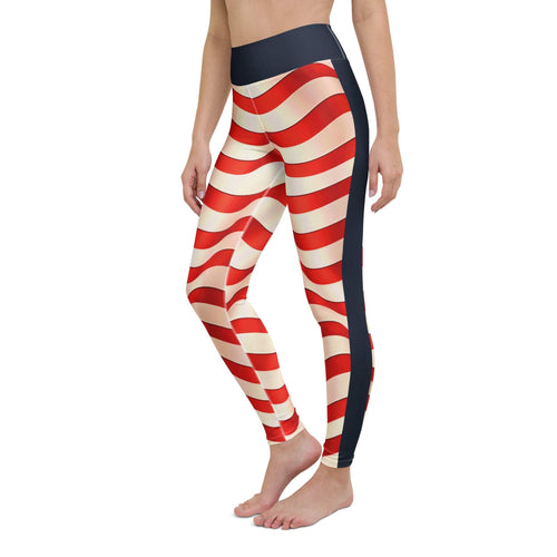 USA Flag Yoga Leggings