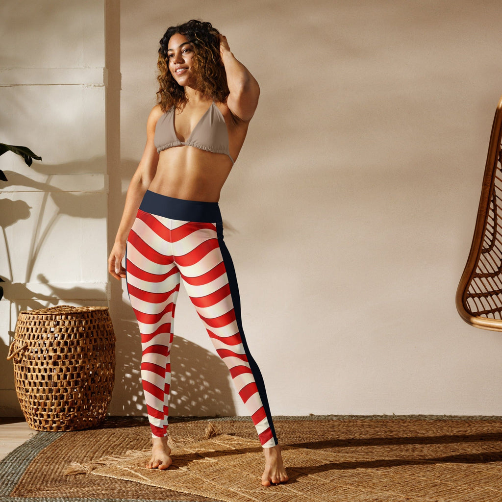 USA Flag Yoga Leggings
