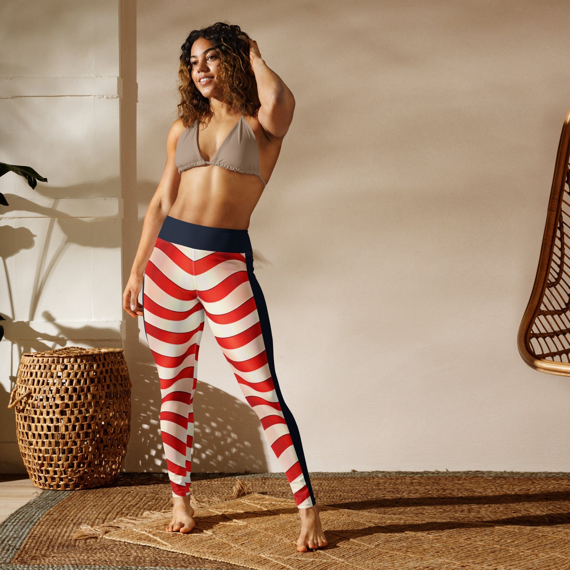 USA Flag Yoga Leggings