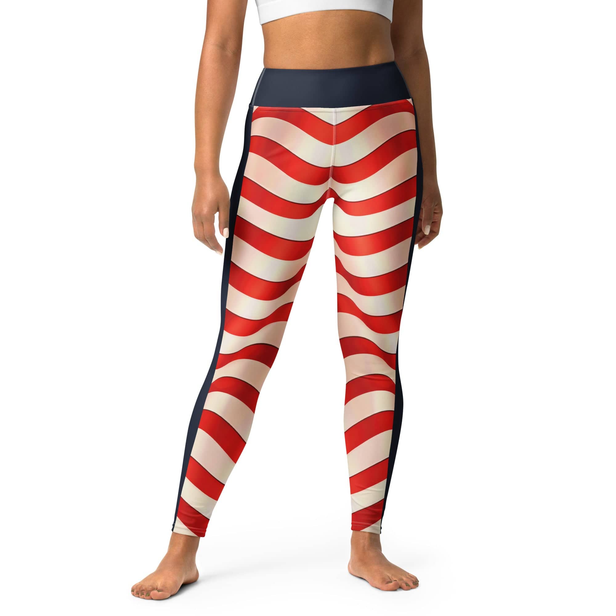 USA Flag Yoga Leggings