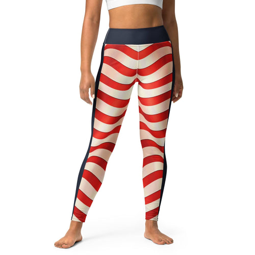 USA Flag Yoga Leggings
