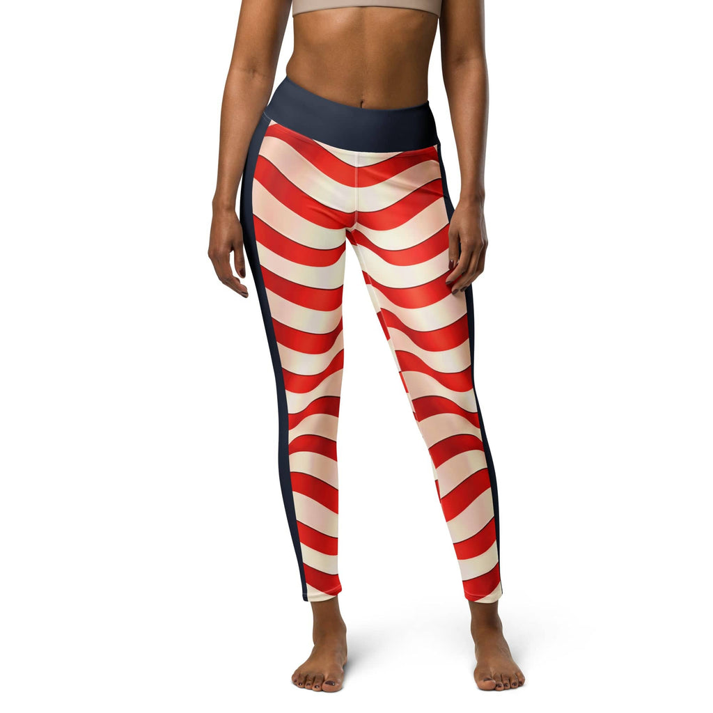 USA Flag Yoga Leggings
