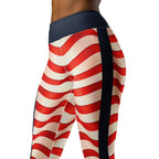 USA Flag Yoga Leggings