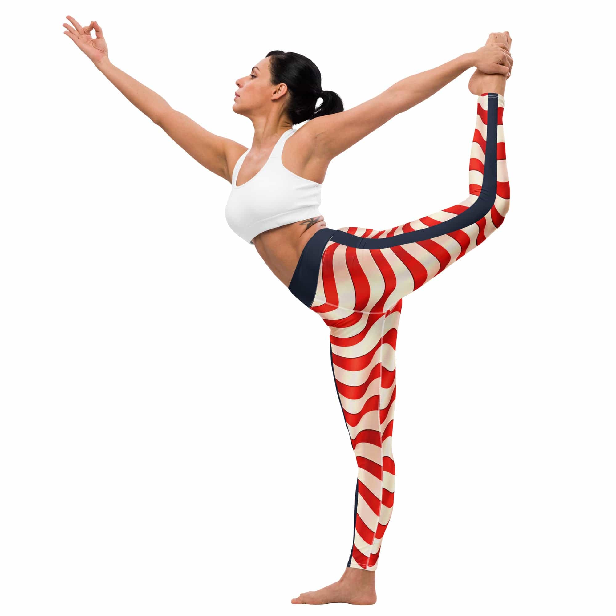 USA Flag Yoga Leggings