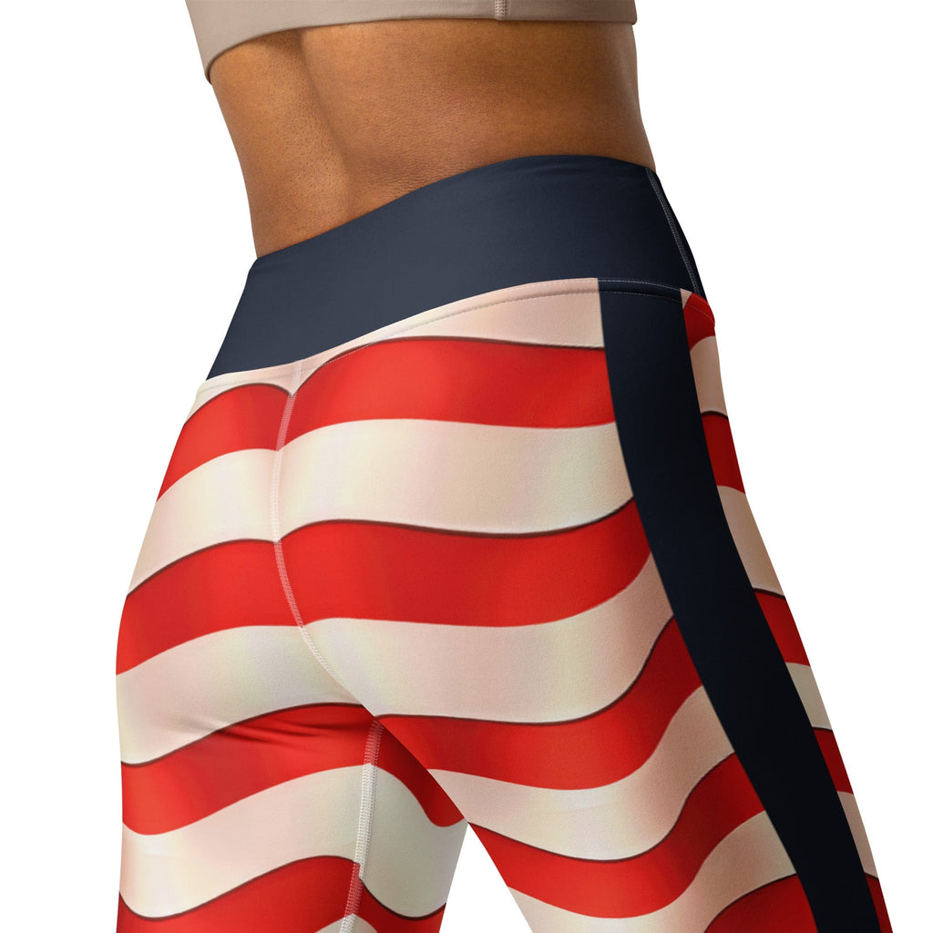 USA Flag Yoga Leggings
