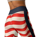 USA Flag Yoga Leggings