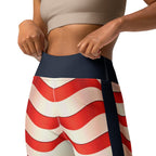 USA Flag Yoga Leggings