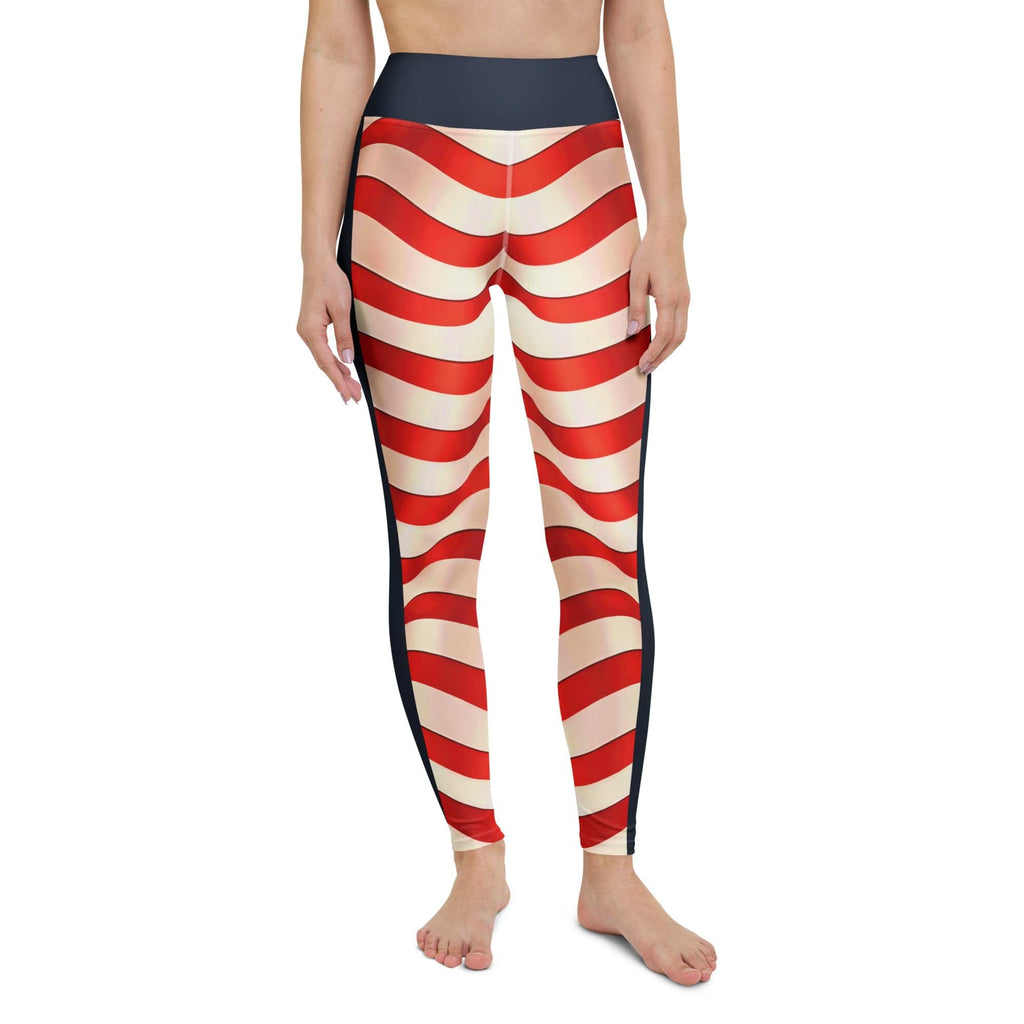 USA Flag Yoga Leggings