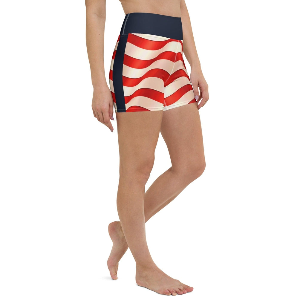 USA Flag Yoga Shorts