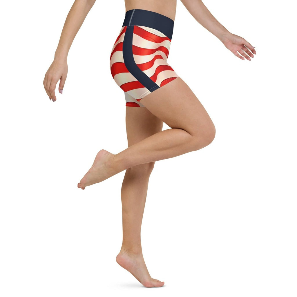 USA Flag Yoga Shorts