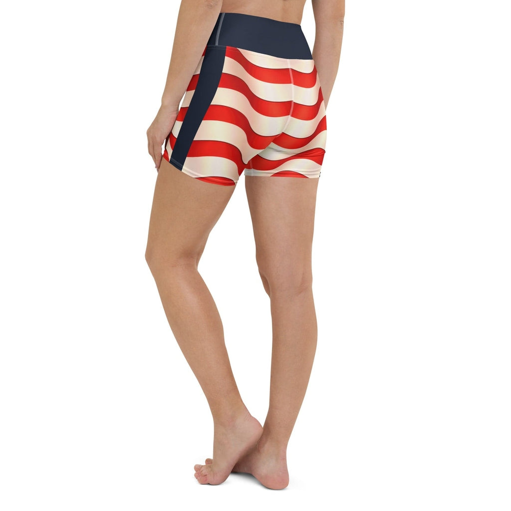 USA Flag Yoga Shorts