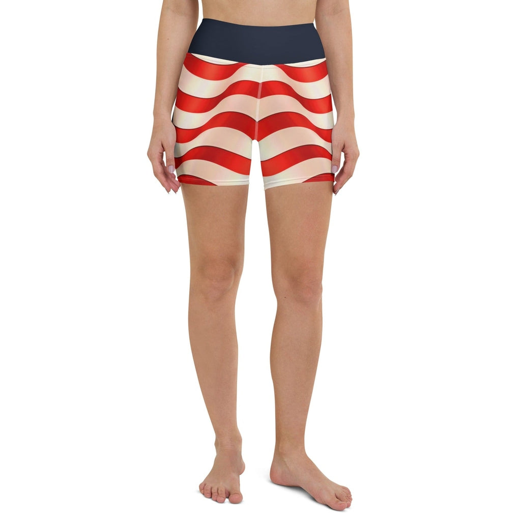 USA Flag Yoga Shorts
