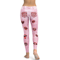 Valentine Lips Denim Print Leggings