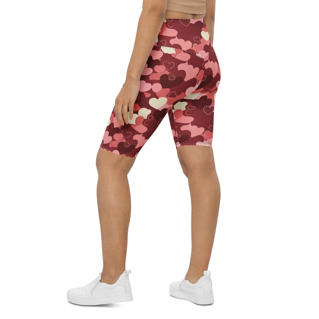 Valentine's Day Camo Biker Shorts