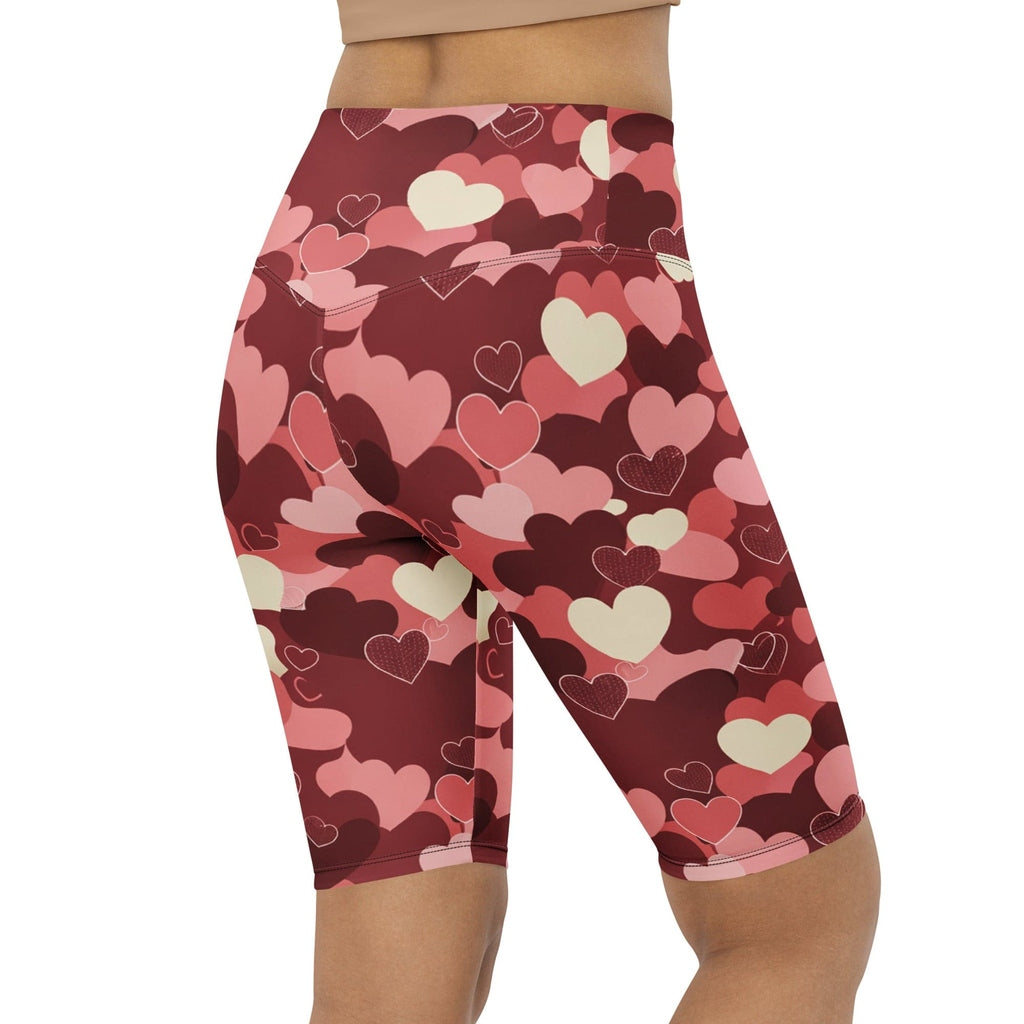 Valentine's Day Camo Biker Shorts