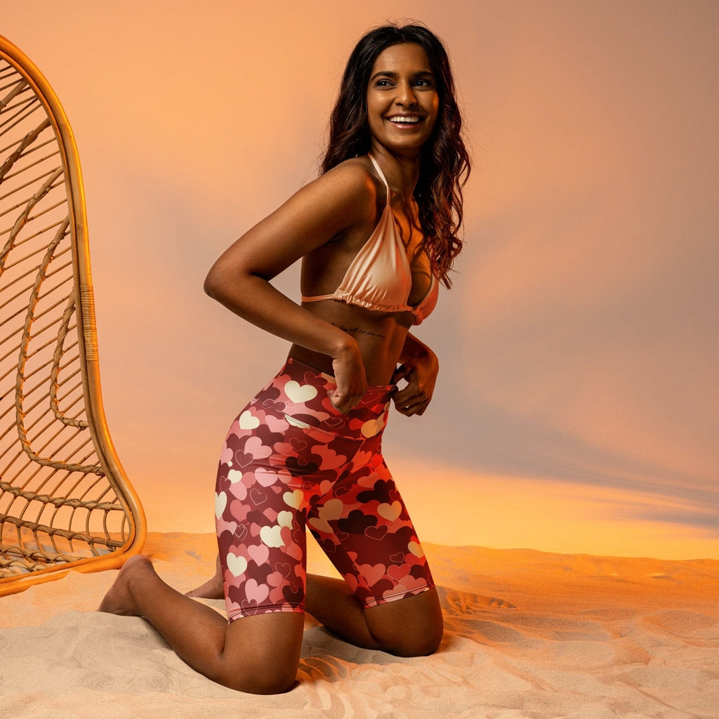 Valentine's Day Camo Biker Shorts