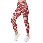 Valentine's Day Camo Crossover Leggings With Pockets