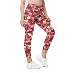 Valentine's Day Camo Crossover Leggings With Pockets